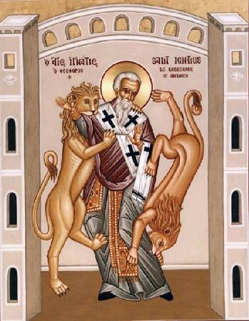Icon of the maryrdom of St. Ignatius