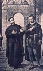 St. Ignatius with the young nobleman, Francis Xavier